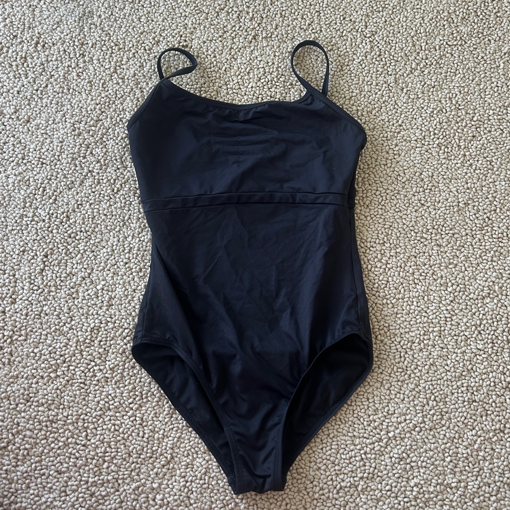 Russian Pointe Simple Black Camisole Leotard